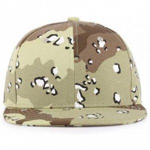 Baseball Caps Unisex Snapback Hats Adjustable USA Army Camouflage Flat Brim Baseball Cap - W185 - CA18R9RLW9U $14.53