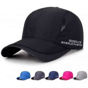 Baseball Caps Breathable Outdoor UV Protection Cap Lightweight Quick Drying Summer Sports Sun Caps - Dark Gray - CO18EIRANKO ...