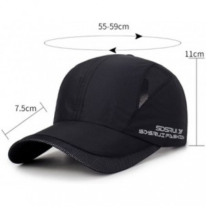 Baseball Caps Breathable Outdoor UV Protection Cap Lightweight Quick Drying Summer Sports Sun Caps - Dark Gray - CO18EIRANKO ...