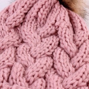 Headbands Family Matching Warm Hat for Women Kids Baby Keep Hats Knitted Wool Hemming - ❤pink❤ - CT18ILHCCKD $6.99