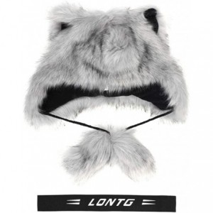 Bomber Hats Men Faux Fur Trapper Hat Winter Warm Ushanka Russian Trooper Hat Hunting Hat - Beanie Gray - CF18ZID794H $32.81