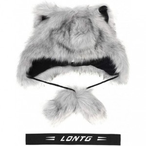 Bomber Hats Men Faux Fur Trapper Hat Winter Warm Ushanka Russian Trooper Hat Hunting Hat - Beanie Gray - CF18ZID794H $12.96