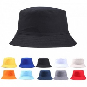 Bucket Hats Solid Color Fisherman Hat-Folding Sun Hat Outdoor Beach Travel Men Women Bucket Cap - Sky Blue - CD194OUNRI0 $7.69