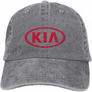 Baseball Caps Custom KIA_Car Logo Fashion Hat Cap for Men Black - Gray - C318SQSZGI7 $27.08