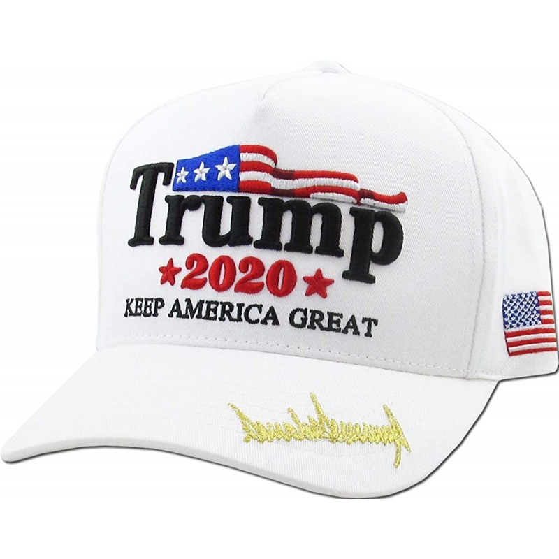 Baseball Caps Make America Great Again Our President Donald Trump Slogan with USA Flag Cap Adjustable Baseball Hat Red - CN18...