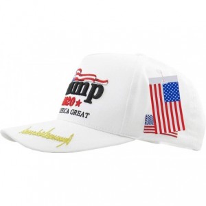 Baseball Caps Make America Great Again Our President Donald Trump Slogan with USA Flag Cap Adjustable Baseball Hat Red - CN18...