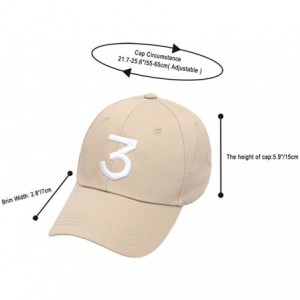 Baseball Caps Chance Baseball Caps Rapper Number 3 Caps Adjustable Strap Cotton Sunbonnet Plain Hat - Red - C3188HMOCNN $11.57