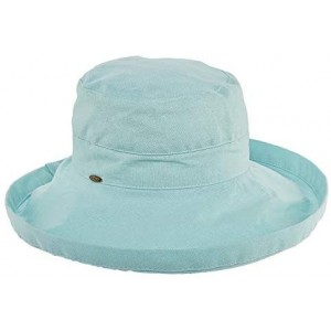 Sun Hats Women's Cotton Hat with Inner Drawstring and Upf 50+ Rating - Aqua - C51130G37C1 $26.08