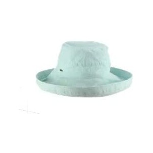 Sun Hats Women's Cotton Hat with Inner Drawstring and Upf 50+ Rating - Aqua - C51130G37C1 $26.08