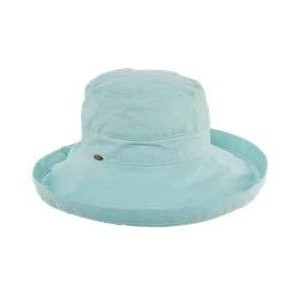 Sun Hats Women's Cotton Hat with Inner Drawstring and Upf 50+ Rating - Aqua - C51130G37C1 $26.08