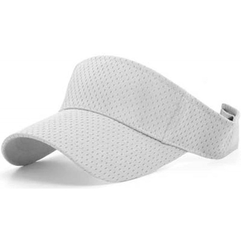 Visors Athletic Mesh Sports Visor - Grey - C8118EYVYDX $11.83