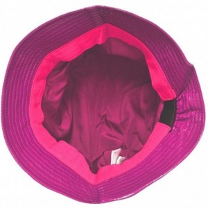 Rain Hats Waterproof Wax Style Bucket Rain Hat - 07-pink Raspberry - CS187DGUH0X $17.30