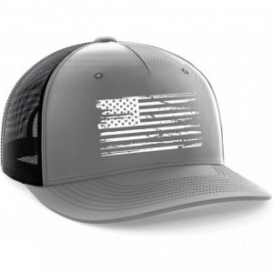 Baseball Caps American Flag Snapback Hat - Embossed Logo American Cap for Men Women Sports Outdoor - White Flag Gray - CK18GT...