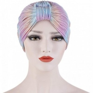 Skullies & Beanies Women India Hat Muslim Ruffle Cancer Chemo Beanie Turban Ruched Wrap Cap - Multicolor - CI18UG929YH $11.10