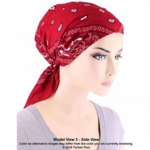 Skullies & Beanies Paisley Bandana Scarf Pre Tied Cotton Chemo Hat Beanie Turban Headwear for Cancer - 11- Brown - CN12JDC5OX...