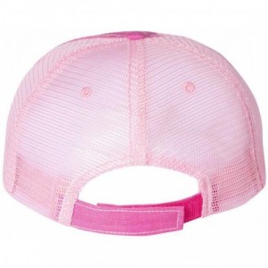 Baseball Caps Mega Cap 6990 - Herringbone Unstructured Trucker Cap - Fuchsia/ Pink - CT18HWSE9MT $8.54