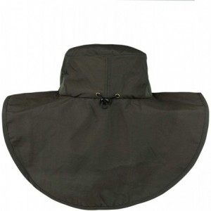 Sun Hats Unisex Outdoor Hats Sun Protection Fishing Hat Wide Brim Neck Flap UPF 50+ - Armygreen - CO18RHCQSDT $19.55