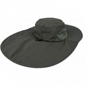 Sun Hats Unisex Outdoor Hats Sun Protection Fishing Hat Wide Brim Neck Flap UPF 50+ - Armygreen - CO18RHCQSDT $19.55