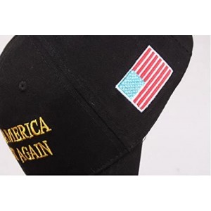 Skullies & Beanies Keep America Great Hat Donald Trump President 2020 Slogan with USA Flag Cap Adjustable Baseball Cap - Blac...