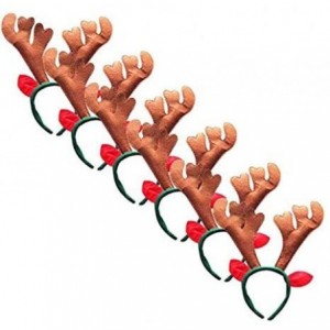 Headbands Christmas Headband Holiday Party Decoration Reindeer Antler Headband Pack of 6 - R-reindeer - CI18H3CW3SE $14.42