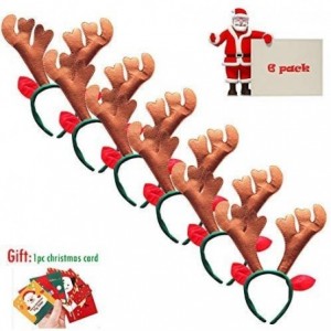 Headbands Christmas Headband Holiday Party Decoration Reindeer Antler Headband Pack of 6 - R-reindeer - CI18H3CW3SE $14.42