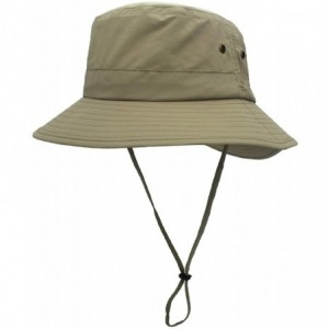 Sun Hats Women Lightweight Safari Sun Hat Quick Dry Fishing Hat with Strap Cool - Dark Khaki - C718G0X783C $25.71