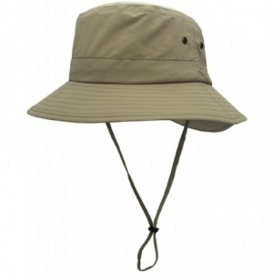 Sun Hats Women Lightweight Safari Sun Hat Quick Dry Fishing Hat with Strap Cool - Dark Khaki - C718G0X783C $17.61