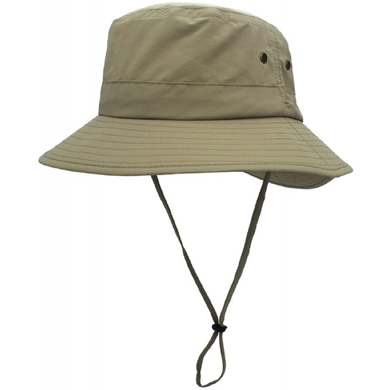 Sun Hats Women Lightweight Safari Sun Hat Quick Dry Fishing Hat with Strap Cool - Dark Khaki - C718G0X783C $17.61