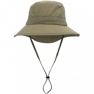 Sun Hats Women Lightweight Safari Sun Hat Quick Dry Fishing Hat with Strap Cool - Dark Khaki - C718G0X783C $17.61