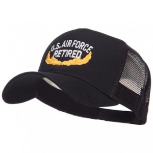 Baseball Caps US Air Force Retired Embroidered Mesh Cap - Black - CN124YMNSHN $18.02