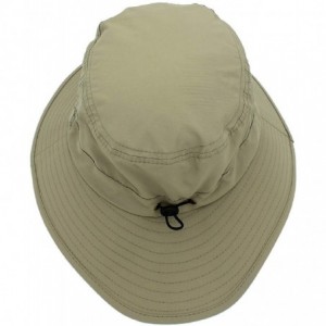 Sun Hats Women Lightweight Safari Sun Hat Quick Dry Fishing Hat with Strap Cool - Dark Khaki - C718G0X783C $28.88