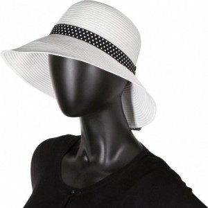 Sun Hats Paper Braid Hat with Polka Dot Ribbon - A. Black - CT124XVBFPR $19.58