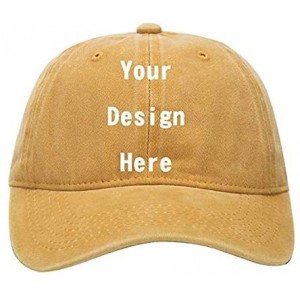 Baseball Caps Custom Cowboy Hat DIY Baseball Cap Outdoor Visor Hat Trucker Cap(Adjusted/Black/Adult) - Yellow - C818G6ED806 $...
