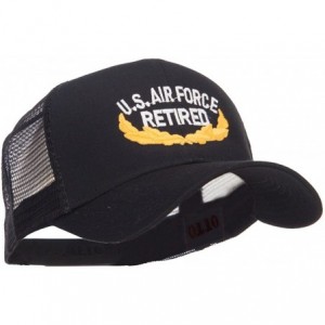 Baseball Caps US Air Force Retired Embroidered Mesh Cap - Black - CN124YMNSHN $18.02