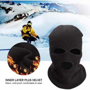 Balaclavas TOBWOLF Knitted Thermal Balaclava Outdoor - C218M67EZKI $16.93