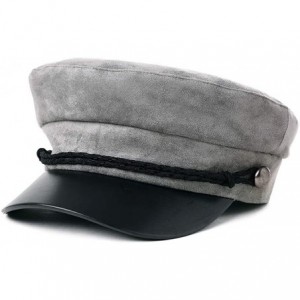 Baseball Caps Winter Newsboy Cap for Women Ladies Conductor Paperboy Visor Flat Gatsby Berets Hat 55-61 cm - 99751-grey - CA1...