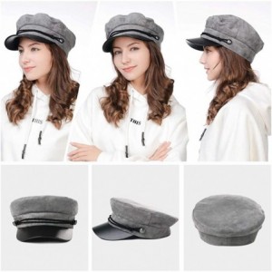 Baseball Caps Winter Newsboy Cap for Women Ladies Conductor Paperboy Visor Flat Gatsby Berets Hat 55-61 cm - 99751-grey - CA1...