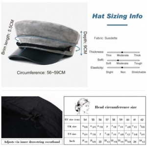 Baseball Caps Winter Newsboy Cap for Women Ladies Conductor Paperboy Visor Flat Gatsby Berets Hat 55-61 cm - 99751-grey - CA1...