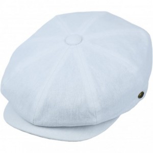 Newsboy Caps Mens Newsboy Cap- Patchwork Cabbie- Driving Cap- Light Weight Applejack Hat - White - C0182ECD3UO $14.01