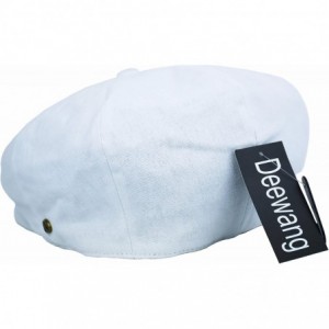 Newsboy Caps Mens Newsboy Cap- Patchwork Cabbie- Driving Cap- Light Weight Applejack Hat - White - C0182ECD3UO $14.01