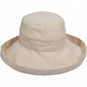 Sun Hats Women's Cotton Hat with Inner Drawstring and Upf 50+ Rating - Linen - CW11S70WTH9 $56.30