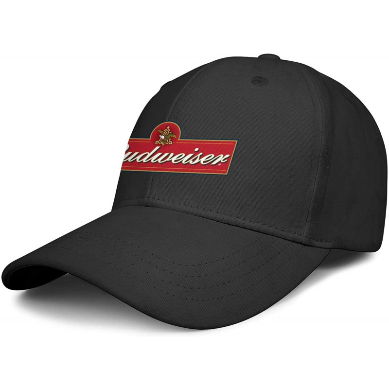 Baseball Caps Budweiser-Logos- Woman Man Baseball Caps Cotton Trucker Hats Visor Hats - Black-80 - C718WDK8520 $13.85