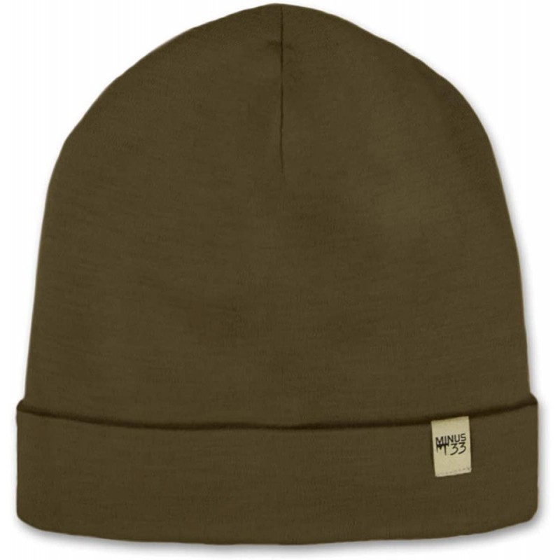 Skullies & Beanies Ridge Cuff Wool Beanie - Olive Drab Green - CS18YXUA54R $22.27