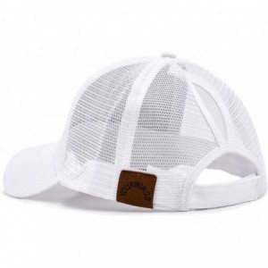 Visors Ponytail hat Messy High Bun-Camo Pattern Adjustable Mesh Trucker Baseball Cap - White - C418TRD3SXS $15.98