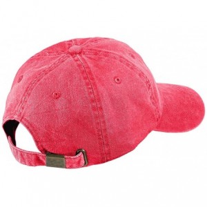 Baseball Caps Shalom Dove Embroidered Cotton Washed Baseball Cap - Red - CG12KMEQXPB $20.41