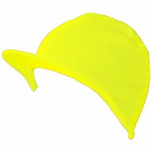 Skullies & Beanies Cuffless Beanie Visor 10 Piece Pack - Neon Yellow - CX17Z2S78YA $29.11