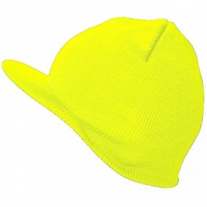 Skullies & Beanies Cuffless Beanie Visor 10 Piece Pack - Neon Yellow - CX17Z2S78YA $29.11