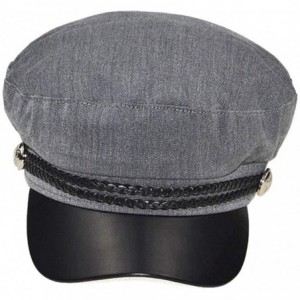 Newsboy Caps Cotton Greek Fisherman-Newsboy Cap Cosplay Fiddler Captain Sailor Hat - Grey - CV18YL83366 $9.52