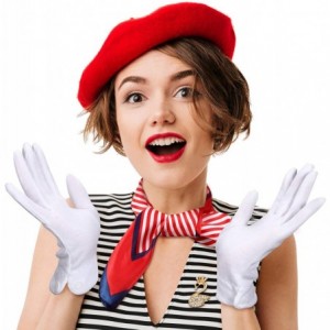 Berets Beret Costume Women Wool Beret French Artist Beret Hat Set Scarf Brooch Gloves Red - CD18YIAY2LE $9.63