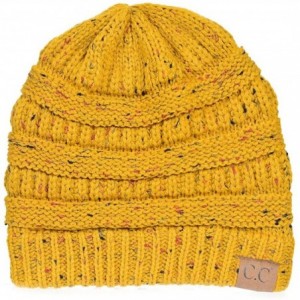 Skullies & Beanies USA Trendy Warm Chunky Soft Stretch Cable Knit Slouchy Beanie - M.mustard - CH12N09AB77 $15.35